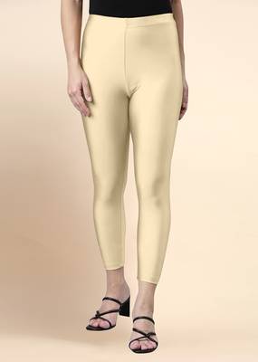 Trendmalls Microfiber elastane stretch soft cropped leggings with ultrasoft waistband 1