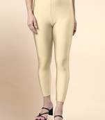 Microfiber elastane stretch soft cropped leggings with ultrasoft waistband