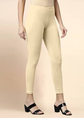 Trendmalls Microfiber elastane stretch soft cropped leggings with ultrasoft waistband 2