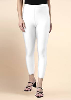 Trendmalls Microfiber elastane stretch soft cropped leggings with ultrasoft waistband 1
