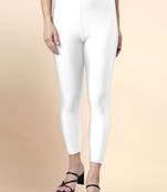 Microfiber elastane stretch soft cropped leggings with ultrasoft waistband