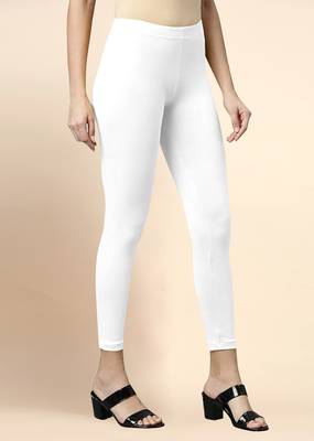 Trendmalls Microfiber elastane stretch soft cropped leggings with ultrasoft waistband 2