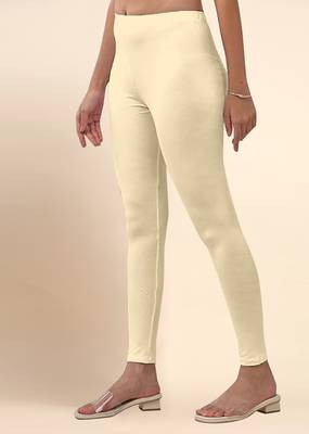 Trendmalls Microfiber elastane stretch soft ankle length leggings with ultrasoft waistband 2