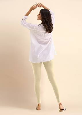 Trendmalls Microfiber elastane stretch soft ankle length leggings with ultrasoft waistband 3