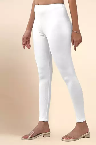 Trendmalls Microfiber elastane stretch soft ankle length leggings with ultrasoft waistband