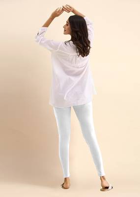 Trendmalls Microfiber elastane stretch soft ankle length leggings with ultrasoft waistband 3