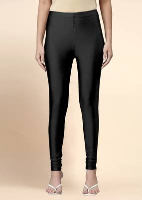 Trendmalls Microfiber elastane stretch soft churidar length  leggings with ultrasoft waistband 1