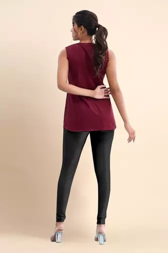 Trendmalls Microfiber elastane stretch soft churidar length  leggings with ultrasoft waistband