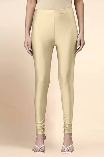Microfiber elastane stretch soft churidar length  leggings with ultrasoft waistband