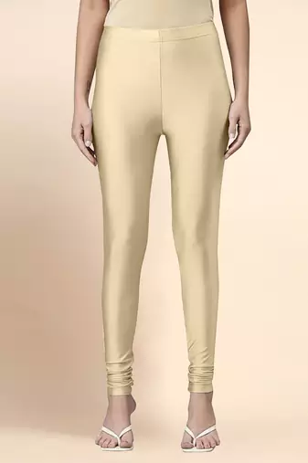 Microfiber elastane stretch soft churidar length  leggings with ultrasoft waistband