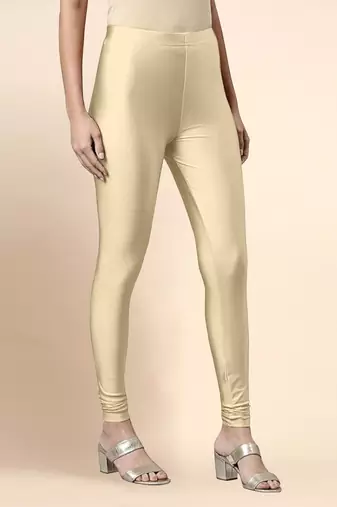 Microfiber elastane stretch soft churidar length  leggings with ultrasoft waistband