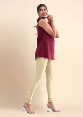 Trendmalls Microfiber elastane stretch soft churidar length  leggings with ultrasoft waistband 4