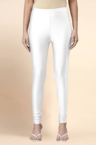 Microfiber elastane stretch soft churidar length  leggings with ultrasoft waistband