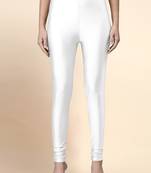 Microfiber elastane stretch soft churidar length  leggings with ultrasoft waistband