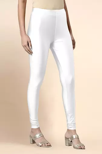Trendmalls Microfiber elastane stretch soft churidar length  leggings with ultrasoft waistband