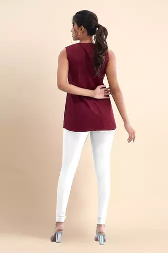 Trendmalls Microfiber elastane stretch soft churidar length  leggings with ultrasoft waistband