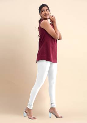 Trendmalls Microfiber elastane stretch soft churidar length  leggings with ultrasoft waistband 4