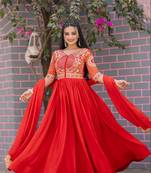 Designer gown with dupatta set