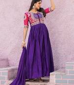 Designer gown with dupatta set