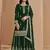 Green embroidery faux georgette palazzo