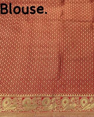 Black silk blend saree with blouse 4