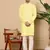 Yellow rayon silk straight chikankari kurta