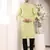 Yellow embroidery kurta straight cotton kurta