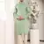 Sea green elegant printed straight cotton kurta