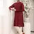 maroon straight viscose silk textured effect kurta