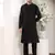 Black straight viscose silk embroidery kurta
