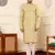 yellow straight rayon silk textured effect kurta