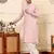 pink straight viscose silk embroidered kurta