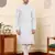 light blue rayon silk straight viscose silk textured effect kurta