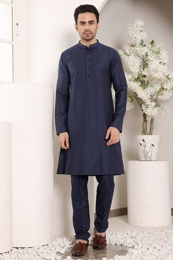 black straight viscose silk plain kurta