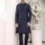 black straight viscose silk plain kurta