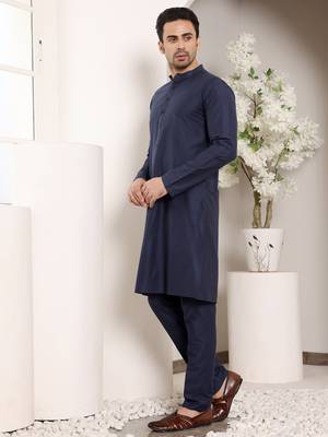 black straight viscose silk plain kurta 2