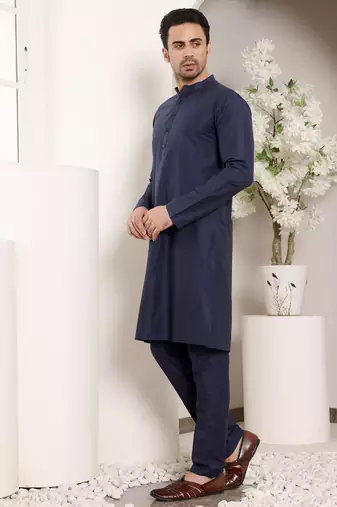 black straight viscose silk plain kurta