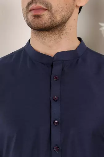 black straight viscose silk plain kurta