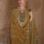 Designer mustard crep silk swarovski work gharara suit