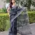 Black kota doria saree with tree block print
