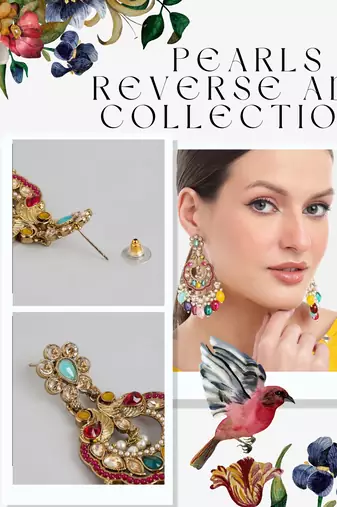 Contemporary beads & stones studded drop and dangler indian earrings