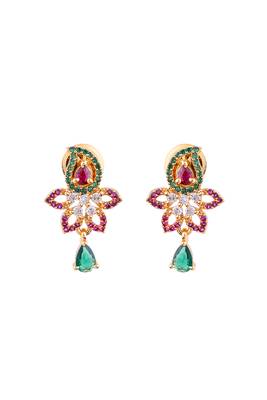  ruby emerald earrings one gram gold 4