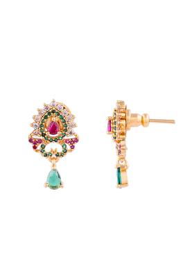  ruby emerald earrings one gram gold 3