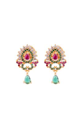  ruby emerald earrings one gram gold 4