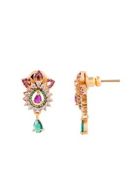  ruby emerald earrings one gram gold 3