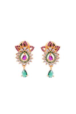  ruby emerald earrings one gram gold 4
