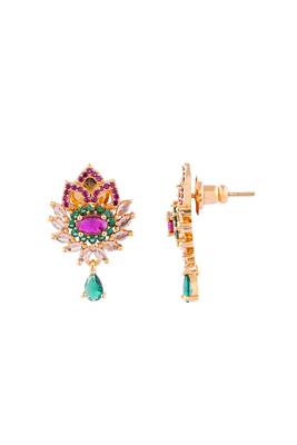  ruby emerald earrings one gram gold 3