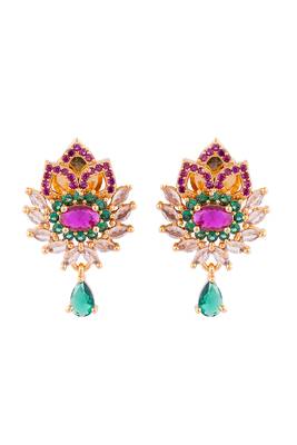  ruby emerald earrings one gram gold 4