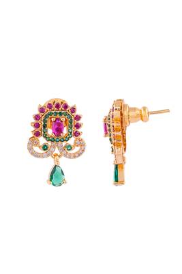  ruby emerald earrings one gram gold 3