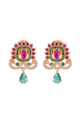  ruby emerald earrings one gram gold 4